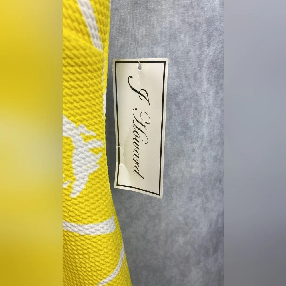 J. Howard dress Yellow and white‎ mini evening party cocktail feminine Size 18